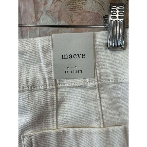 New Anthropologie MAEVE Swan Gossip Colette Denim Crop Wide-Leg Jeans sz 26 - Picture 13 of 13